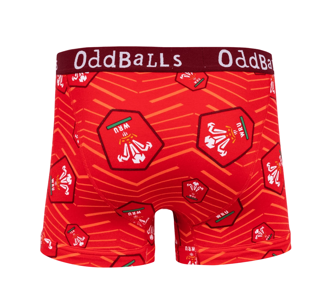 Cheap ✨ OddBalls Welsh Rugby Union - Home - Mens Boxer Shorts 👍 4 OddBalls Welsh Rugby Union - Home - Mens Boxer Shorts
