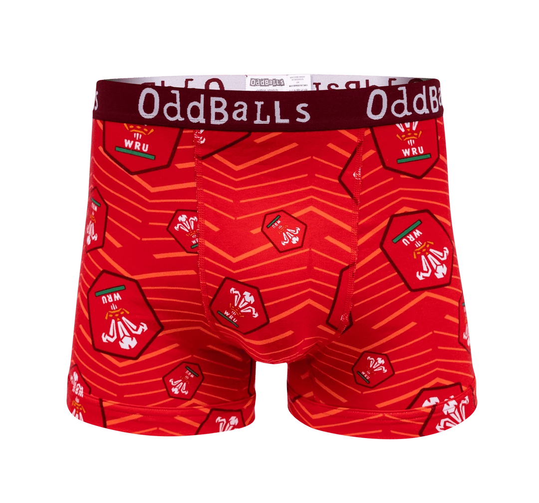Cheap ✨ OddBalls Welsh Rugby Union - Home - Mens Boxer Shorts 👍 3 OddBalls Welsh Rugby Union - Home - Mens Boxer Shorts
