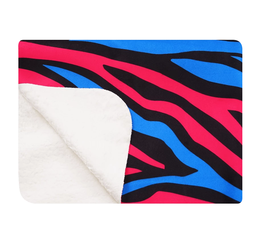 Outlet ⌛ OddBalls Zebra - Luxury Sherpa Fleece Blanket 🎁 3 OddBalls Zebra - Luxury Sherpa Fleece Blanket