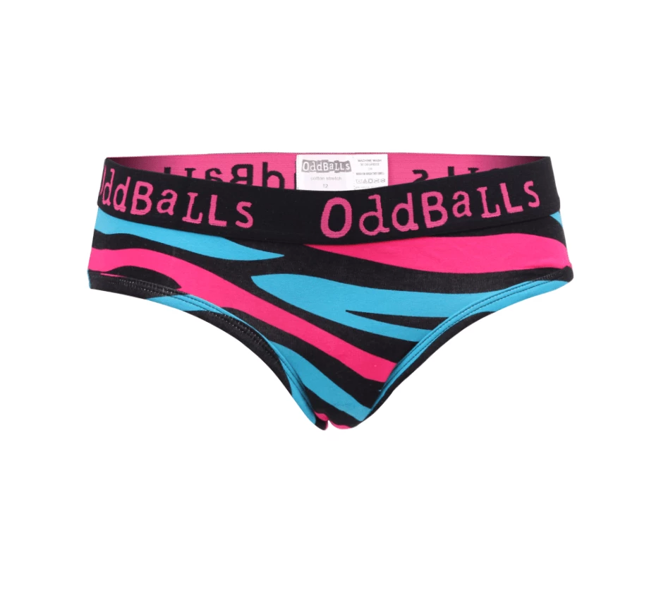 Flash Sale 🥰 OddBalls Zebra - Teen 👧 Girls Briefs 🌟 3 OddBalls Zebra - Teen Girls Briefs