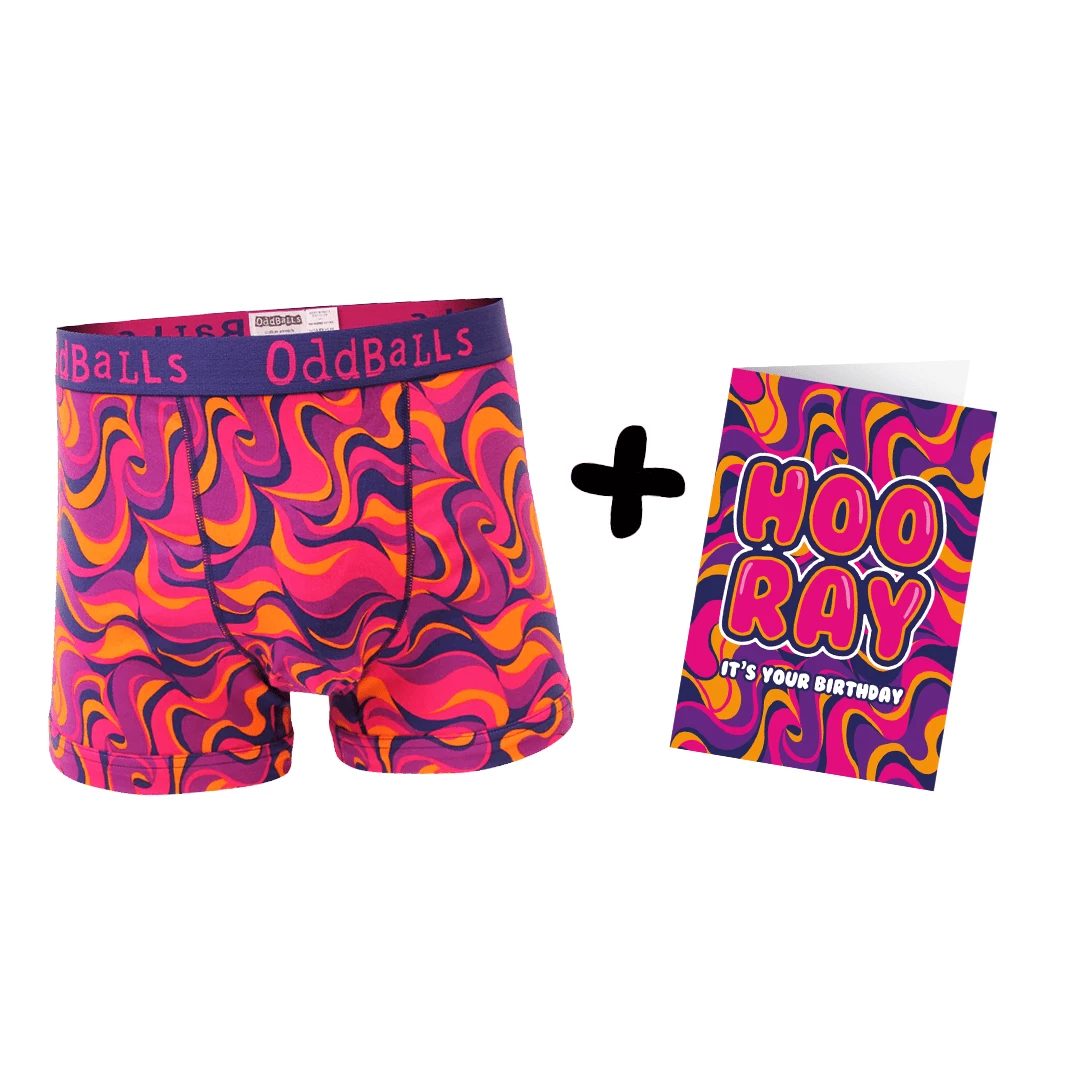 Hot Sale ๐ OddBalls Underwear & ๐ Birthday Cards Wiggles - Mens Boxer Shorts + Card Bundle ๐ 3 OddBalls Underwear & Birthday Cards Wiggles - Mens Boxer Shorts + Card Bundle